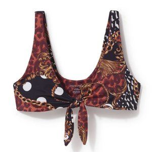 Inamorata Melba Swim Top Sold Out Burgundy Leopard
